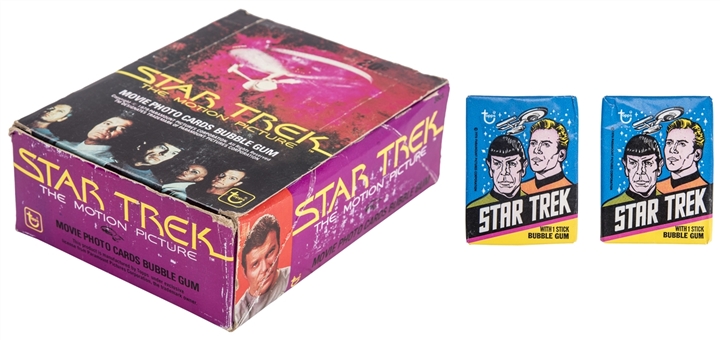 1976-1979 Topps "Star Trek" Collection Including 1979 Topps Unopened Wax Box (36 Packs) and 1976 Topps Unopened Packs (2)